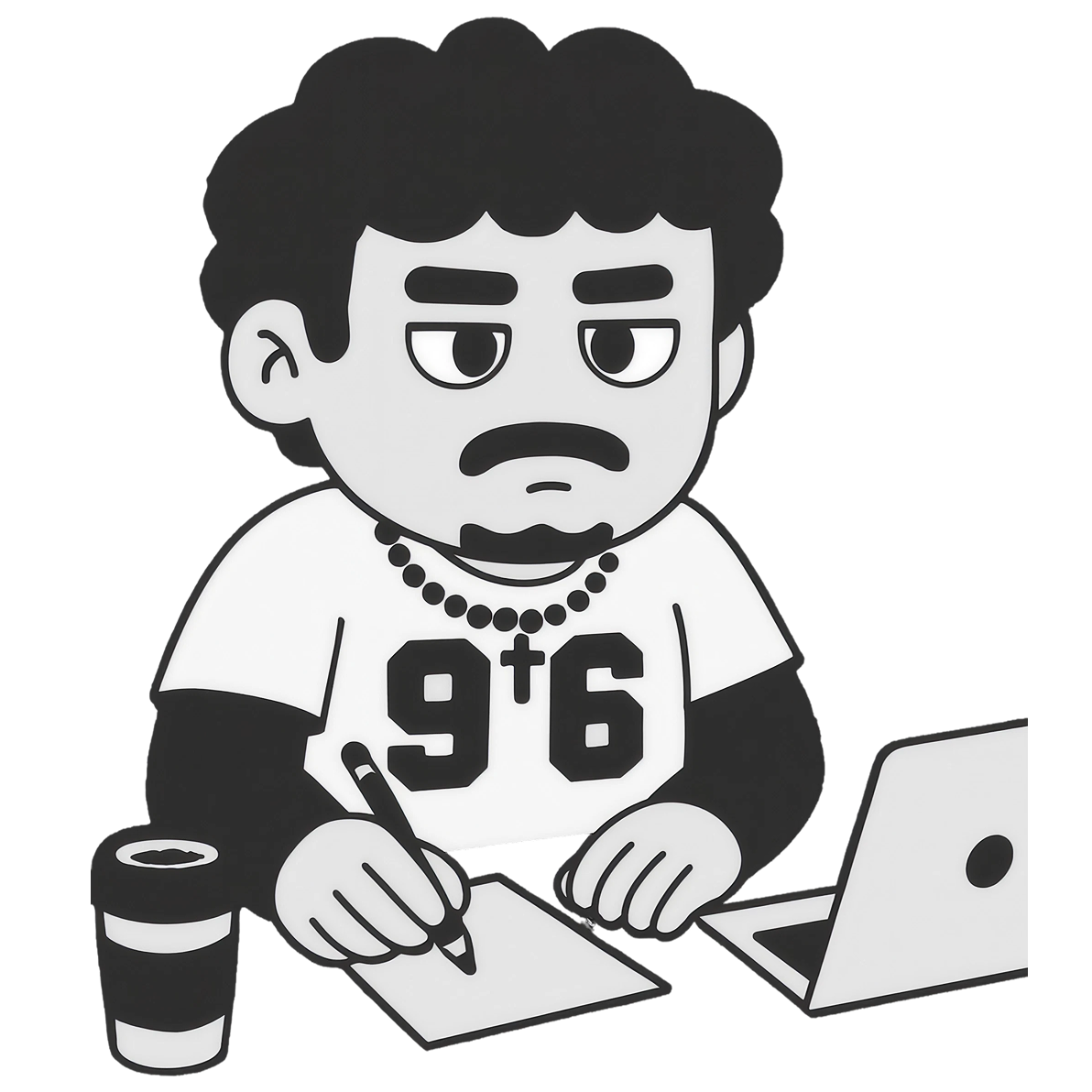 Kenny working on a project